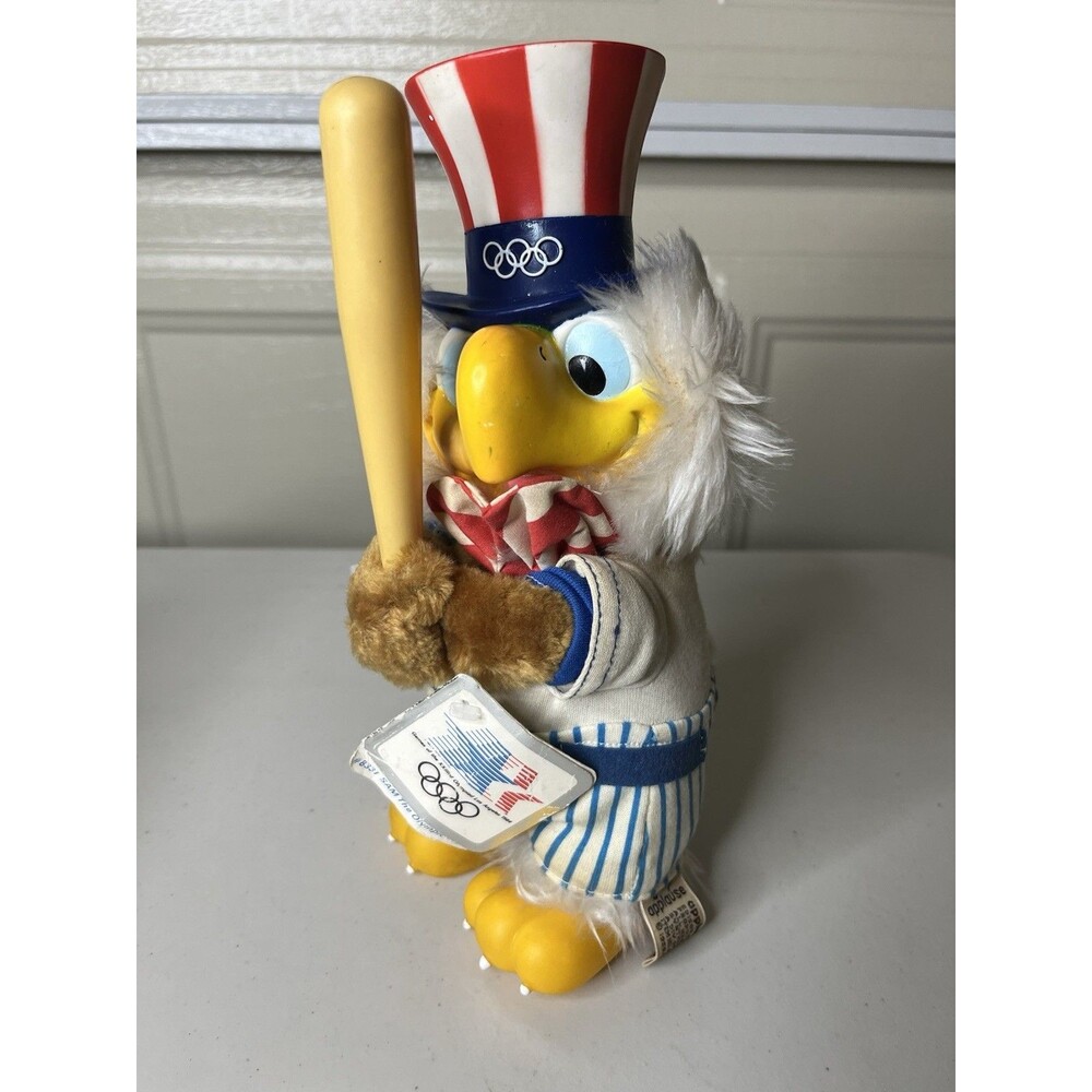 Vintage 1984 Applause #8331 Sam The Olympic Stuffed Baseball Eagle 10"